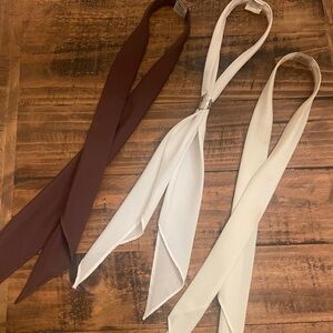 Brown and White Women's Scarves/wild rags